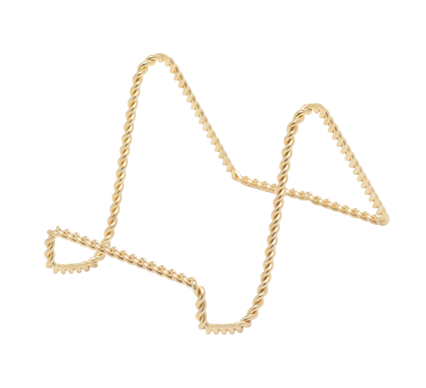 Brass Twisted Wire Easels - 3 Inch Gold Plate Stands for Display, Picture - view 5