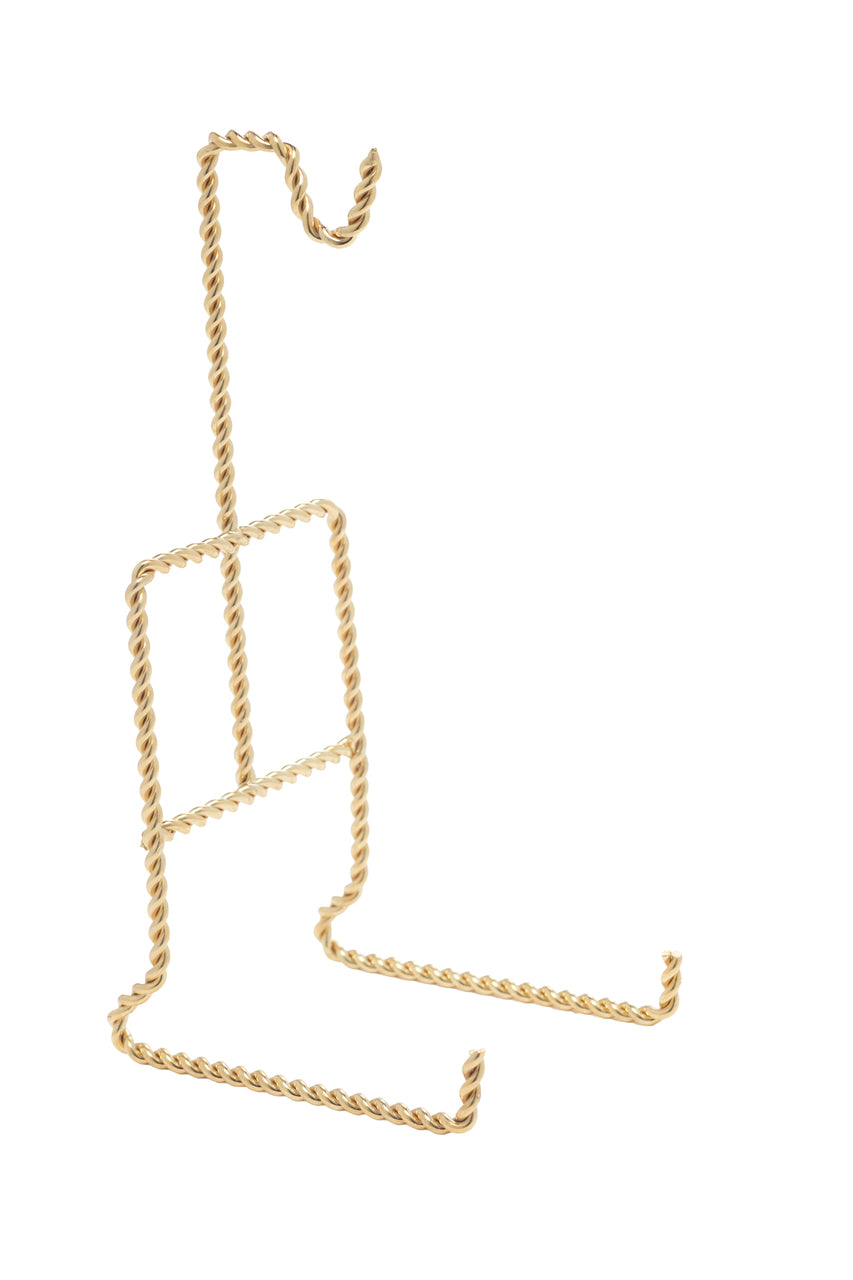 Tea Cup and Saucer Display Stand - Twist Wire Holder Rack for China, Coffee - side view