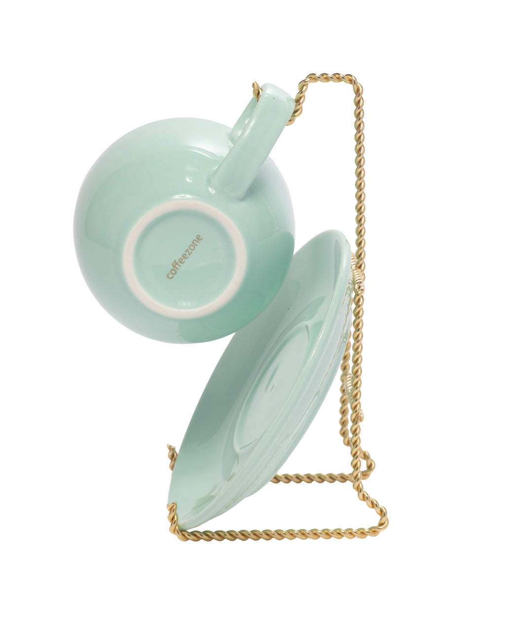 Tea Cup and Saucer Display Stand - Twist Wire Holder Rack for China, Coffee - detail