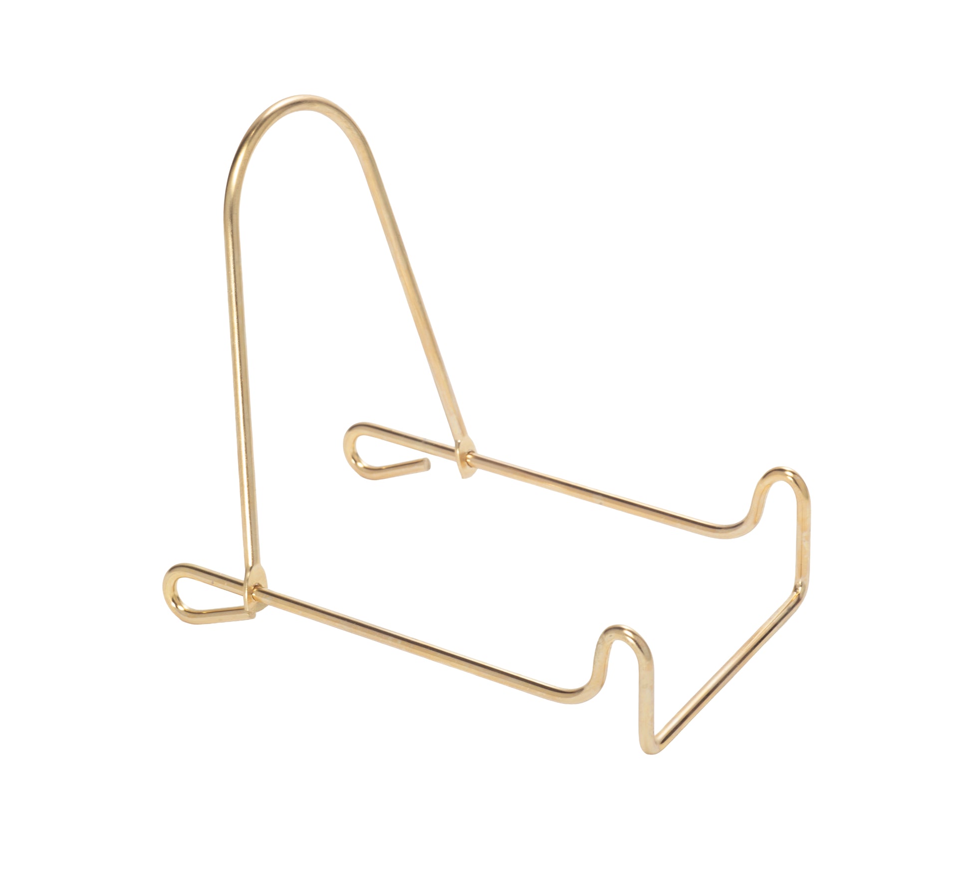 4 Inch Adjustable Wire Stands - Brass Finish Display Holder for Picture Frames, - close-up