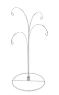 Creative Hobbies 2 Pack of Metal Ornament Display Stands – 12″ Tall with Four Hooks at Varying Heights for Christmas Ornaments and Keepsakes (Silver)