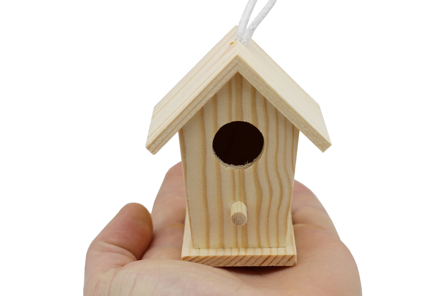 12-Pack Mini Wooden Bird Houses to Paint, Unfinished DIY Design Your Own Great - detail