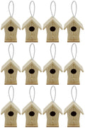 12-Pack Mini Wooden Bird Houses to Paint, Unfinished DIY Design Your Own Great for Crafts, Weddings, Bible Camp and More!
