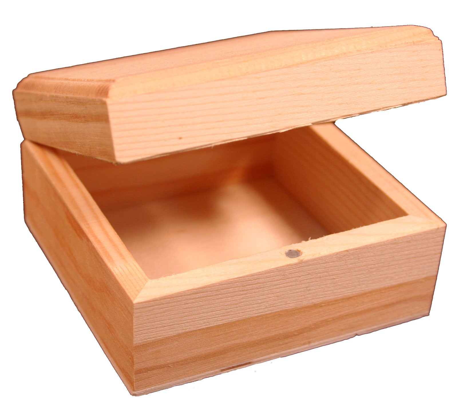 Creative Hobbies Mini Wood Craft Box 3.5 Inch, Unfinished, Hinged Lid and