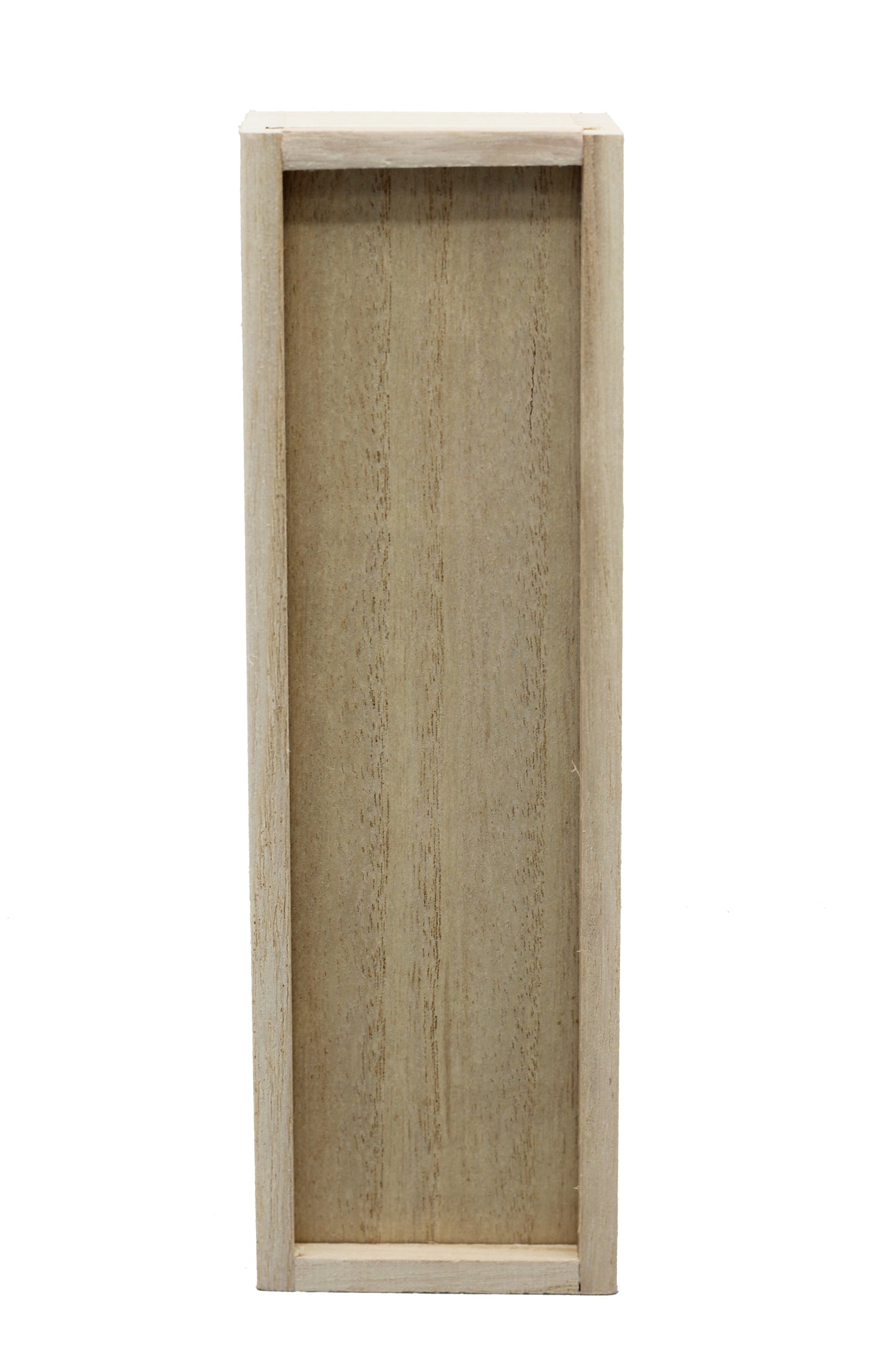 Unfinished Wooden Pencil, Pen, Vape, Stash, Trinket Storage Box with Slide Top - detail