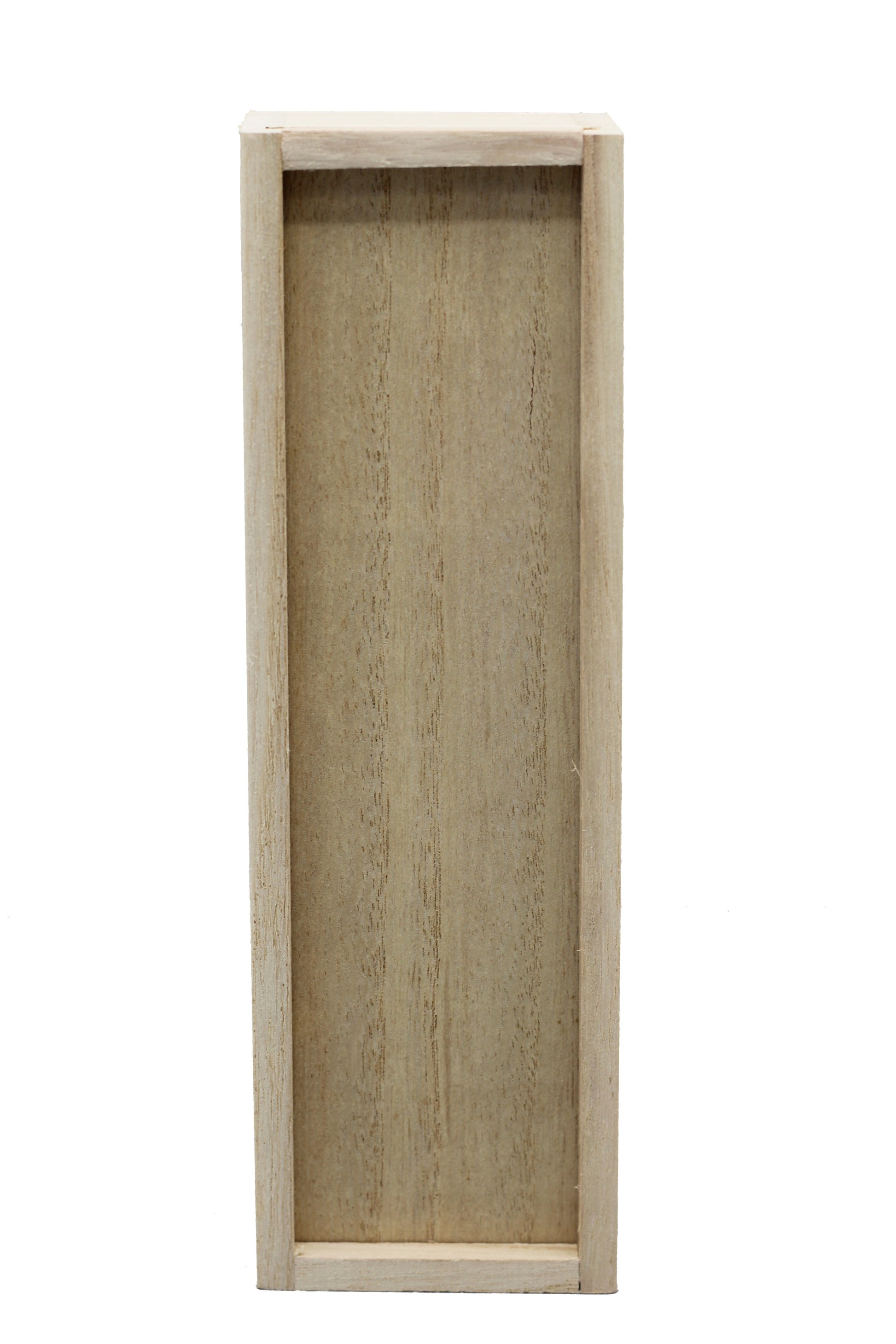 Unfinished Wooden Pencil, Pen, Vape, Stash, Trinket Storage Box with Slide Top - detail
