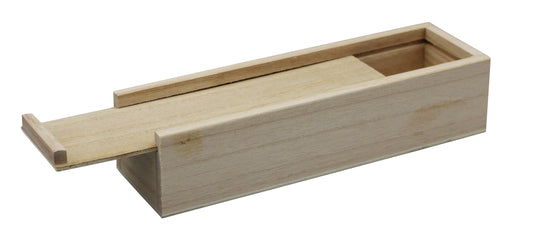 Unfinished Wooden Pencil, Pen, Vape, Stash, Trinket Storage Box with Slide Top