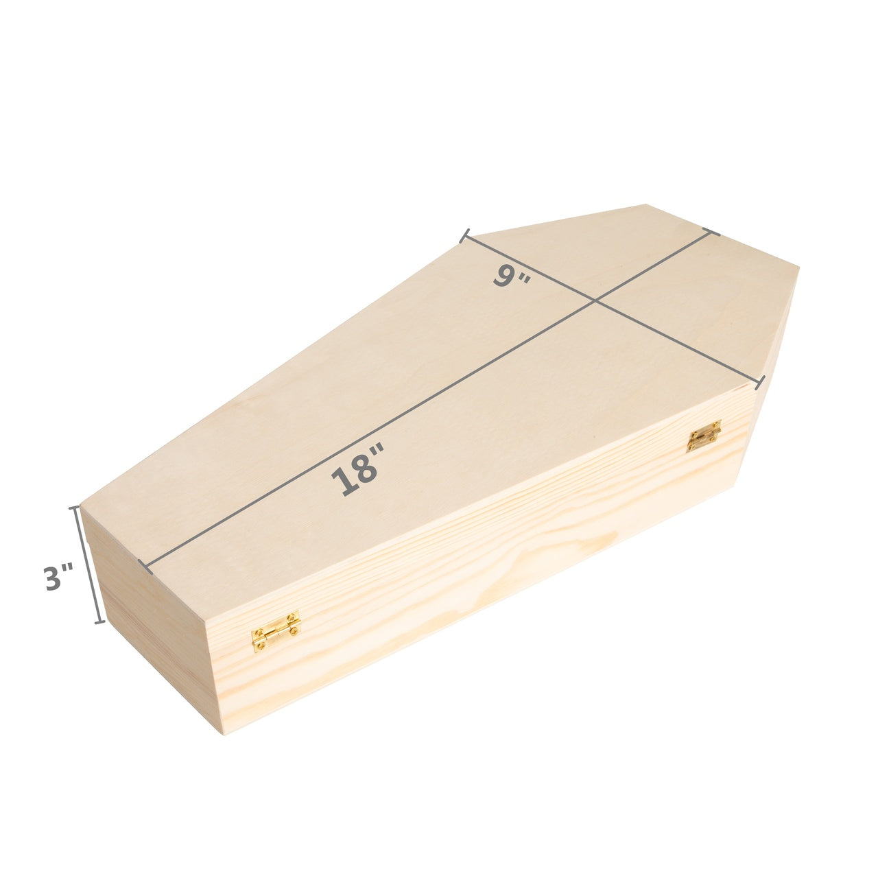 Creative Hobbies Large 18 Inch Halloween Coffin Box - Fillable Hinged Box for - detail