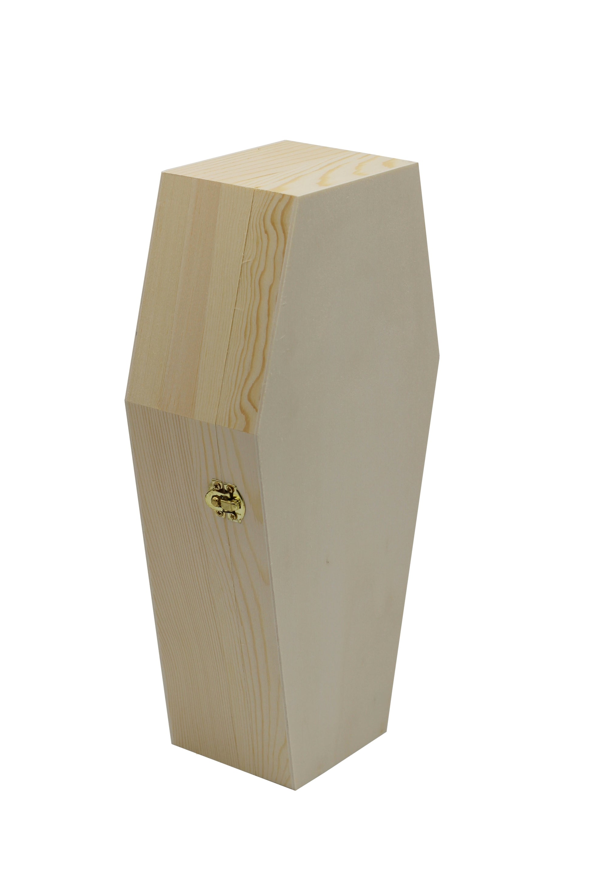 Large 12 Inch Halloween Coffin Box, Fillable Hinged Box for Halloween Décor, - close-up