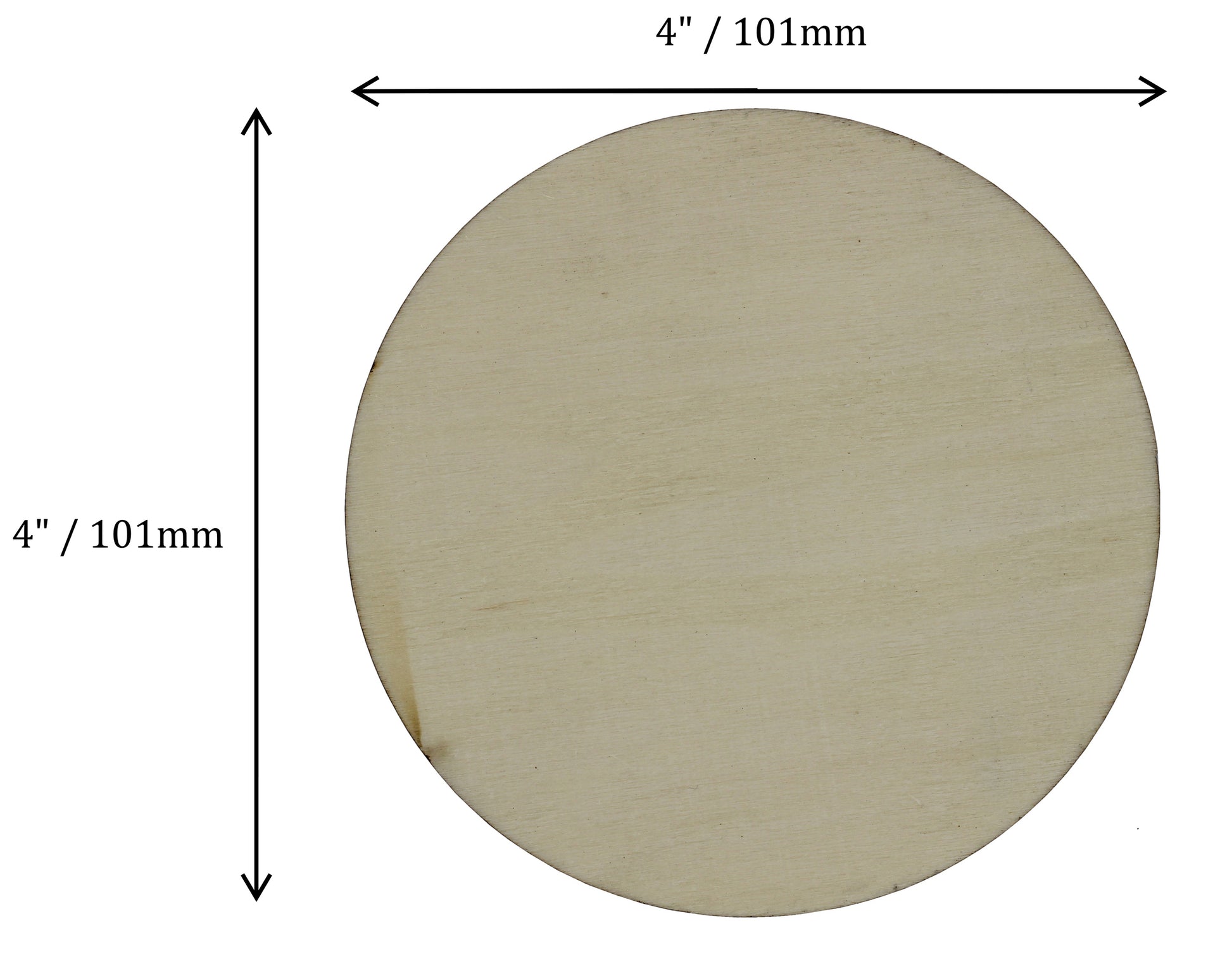 24-Pack Unfinished 4 Inch Wood Circle Cutouts for Crafts, Wooden Coasters, DIY - side view