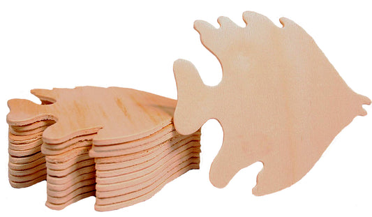 Unfinished Wood Fish Cutout Shapes, Ready to Paint or Decorate, 3.5 Inch Wide, - for craft