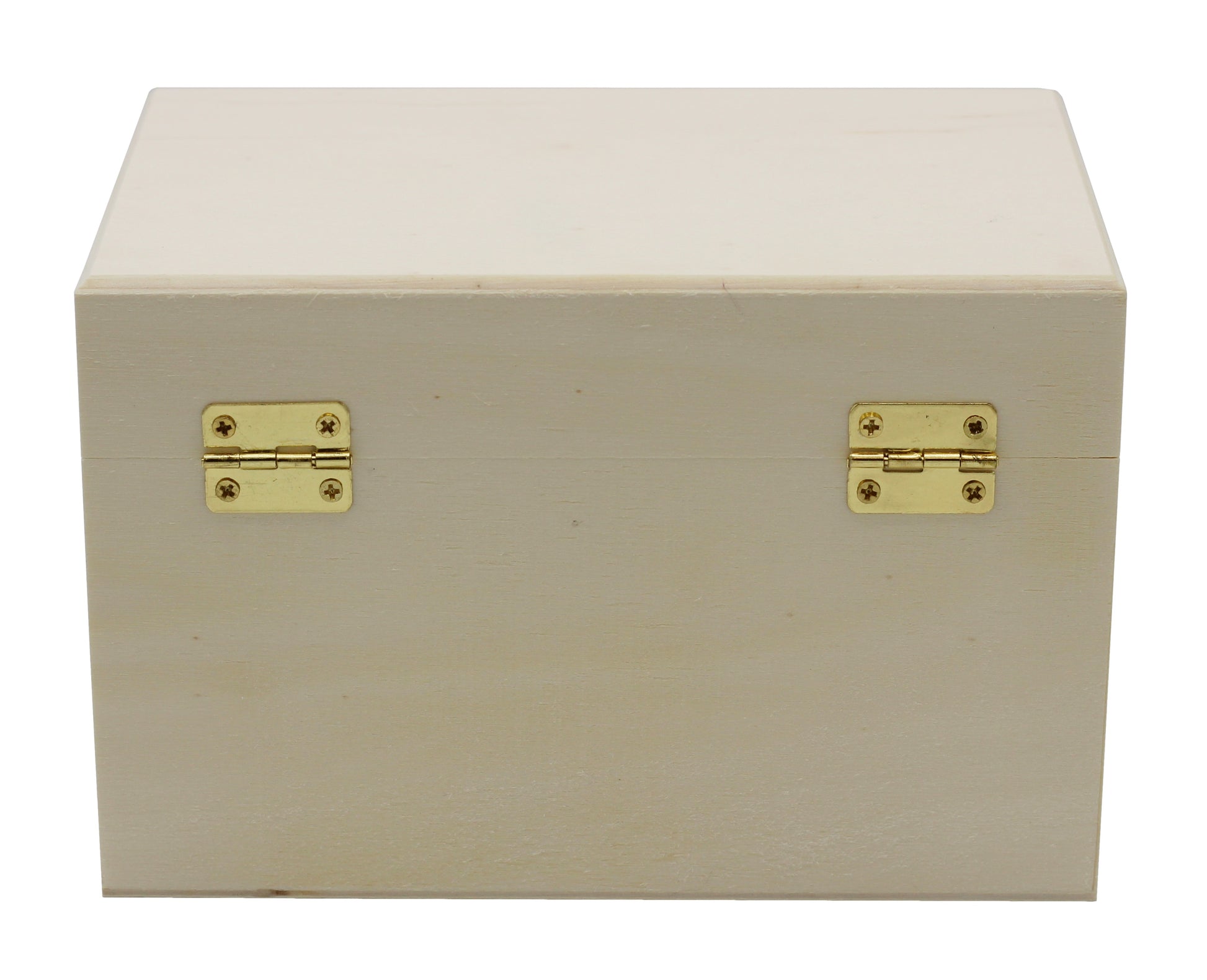 Unfinished Wooden Recipe Box with Hinged Lid and Front Clasp - 6.75"x4.5"x4.25" - view 5