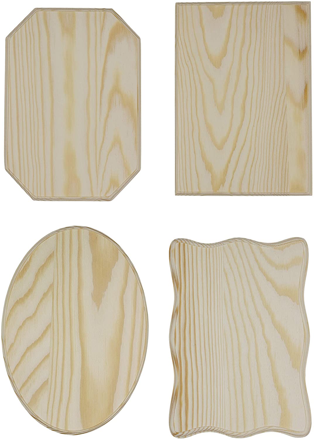 Creative Hobbies® Unfinished Wood Plaques For Crafts, 6.5 Inch x 4.5 Inch, 4 - for painting