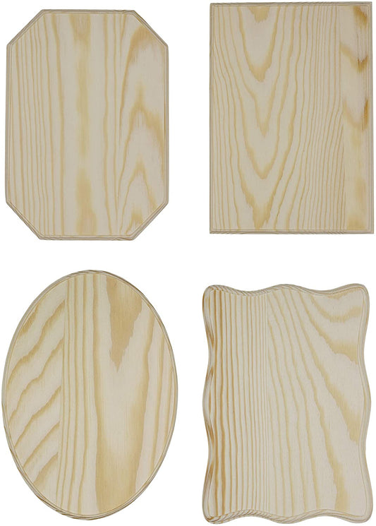 Creative Hobbies® Unfinished Wood Plaques For Crafts, 6.5 Inch x 4.5 Inch, 4 - for painting