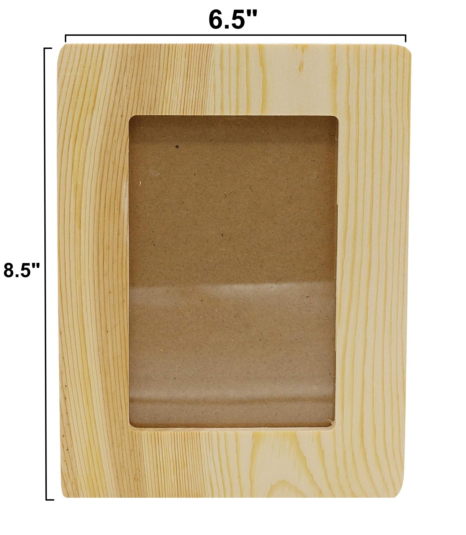 Creative Hobbies Unfinished Wood Sanded Curve Picture Frame, Paint or Decorate - side view