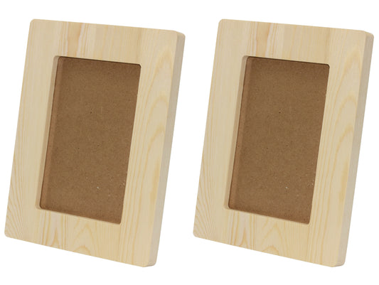 Creative Hobbies Unfinished Wood Sanded Curve Picture Frame, Paint or Decorate - glass, for diy