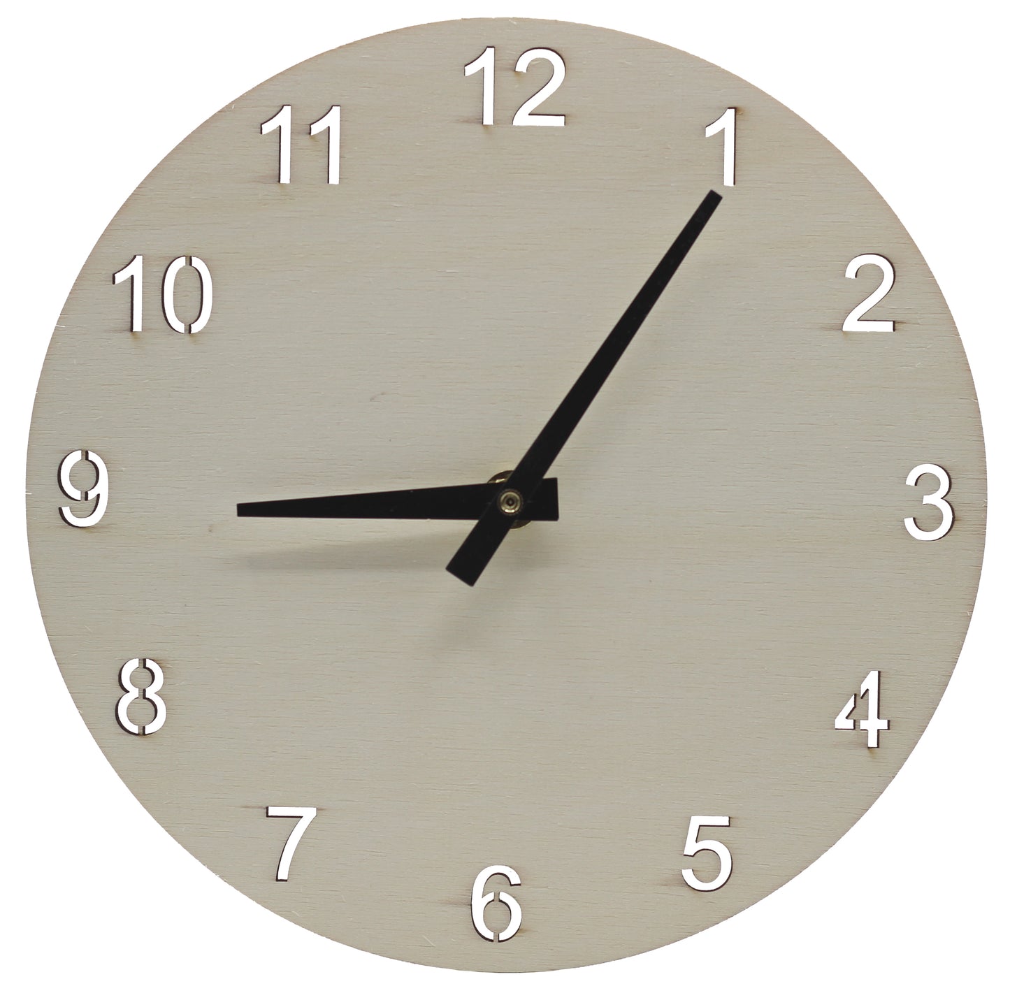 Clock Face for Crafts, DIY Unfinished Wood Clock Face Blank, 9" Round with - detail
