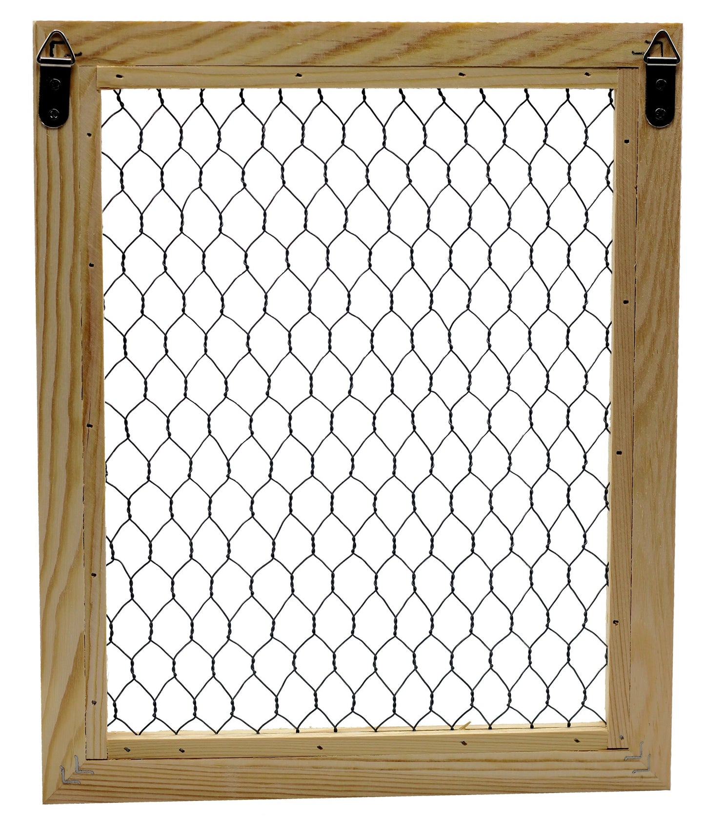 2 Pack -Wood Chicken Wire Frames - DIY Ready to Decorate, Add Photos, - side view