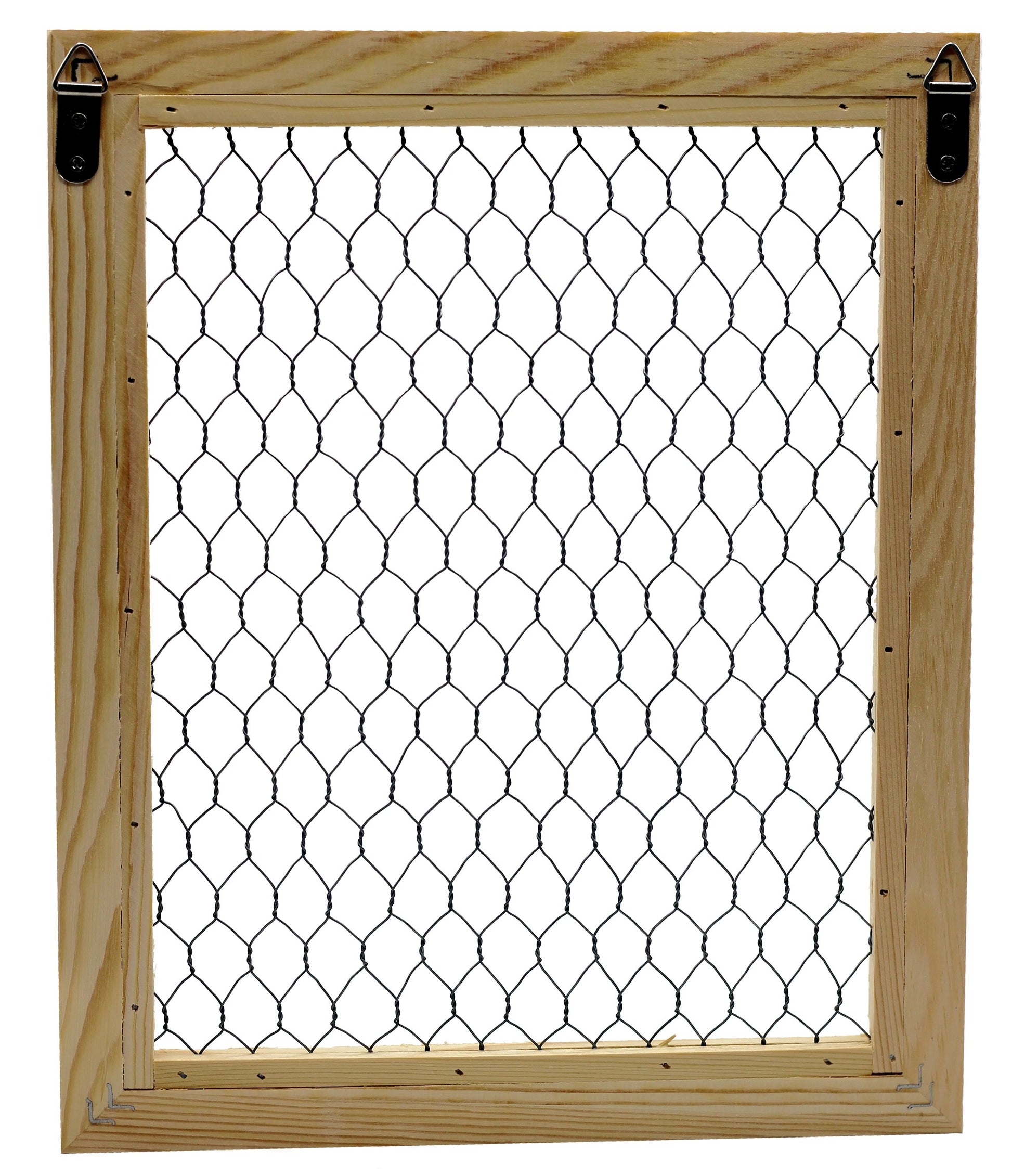 2 Pack -Wood Chicken Wire Frames - DIY Ready to Decorate, Add Photos, - side view
