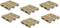 6-Pack Mini Wood Pallet Coasters for Beverages, Hot and Cold Drinks, Mini Building Blocks Stacking, DIY Crafts, 4" x 4" x 11/16"