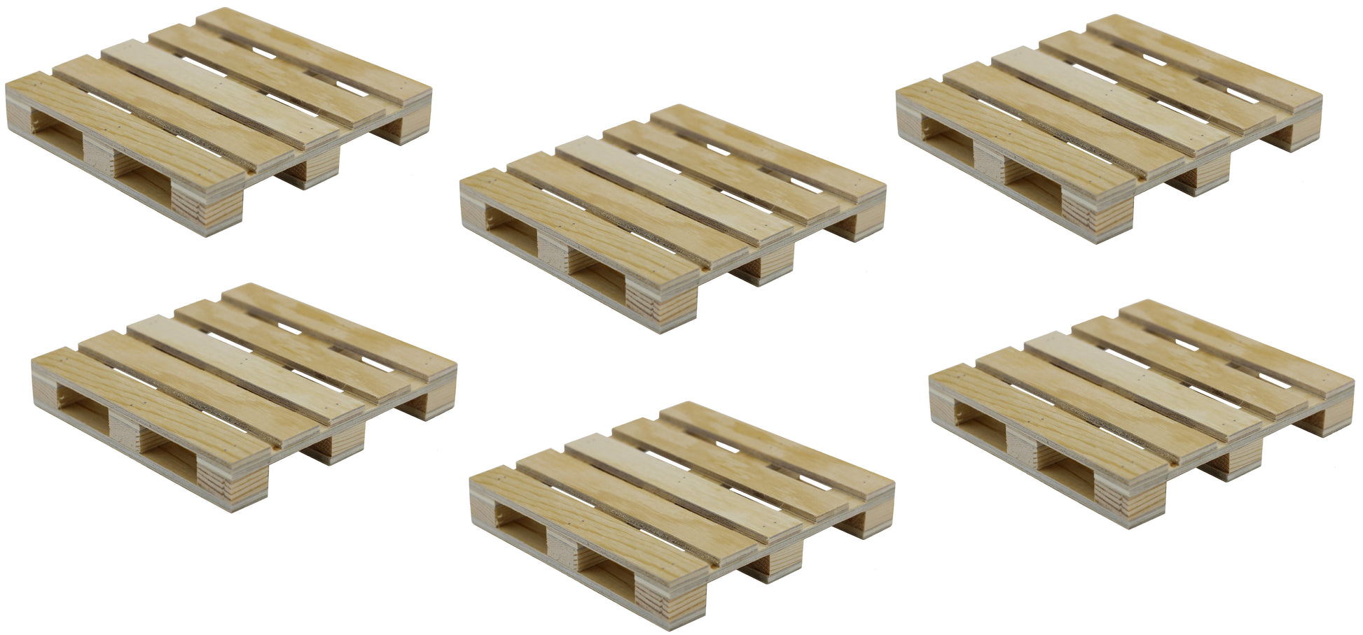 6-Pack Mini Wood Pallet Coasters for Beverages, Hot and Cold Drinks, Mini - wooden, for diy