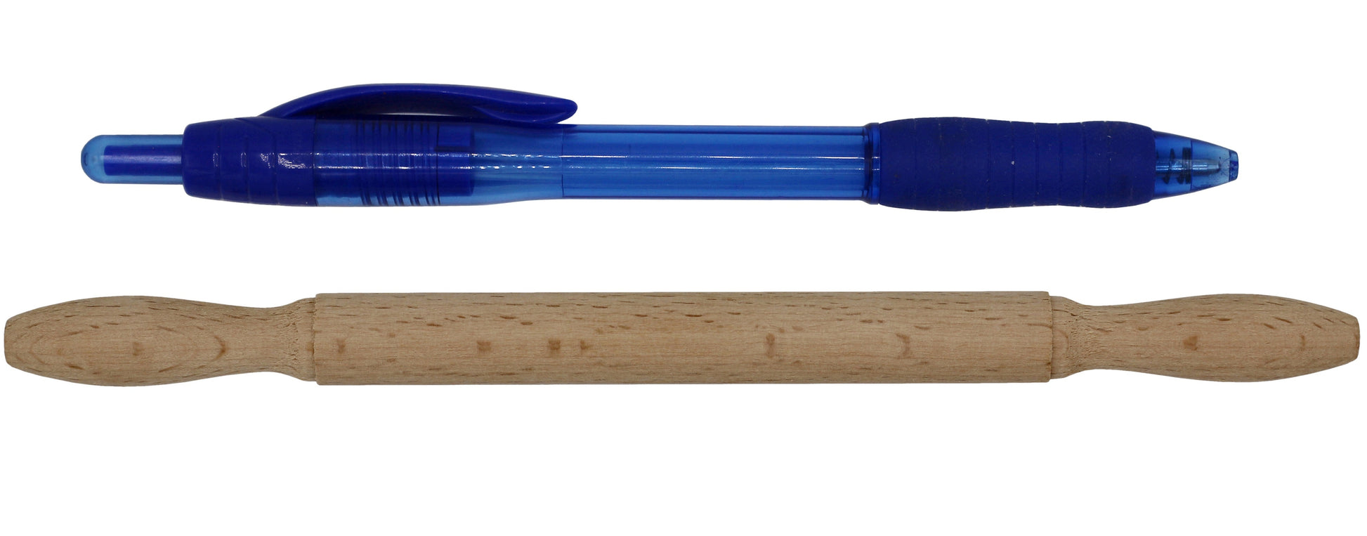Mini Wooden Rolling Pin, Perfect for Clay, Playdoh, Kids Crafts, Pizza Parties - close-up