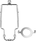 Adjustable Lamp Harp 8" 9" 10" Includes Regular Base and Uno Base and Finial (Silver)