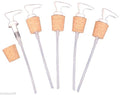 White Lotion Soap Dispenser Pump Has Cork Stopper For Easy Press-In Fit (Pkg/5)