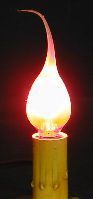 5 Watt Silicone Dipped Country Candle Lamp Light Bulbs - Replacement Bulbs for - side view