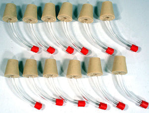 HUMMINGBIRD FEEDER TUBE STOPPERS -MAKE YOUR OWN FEEDERS! 12 PCS - for craft