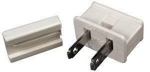 END PLUG FOR ELECTRIC LAMP & APPLIANCE 2 WIRE CORDS EASY TO USE -  PACK OF 10 - side view