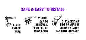 END PLUG FOR ELECTRIC LAMP & APPLIANCE 2 WIRE CORDS EASY TO USE -  PACK OF 10 - detail