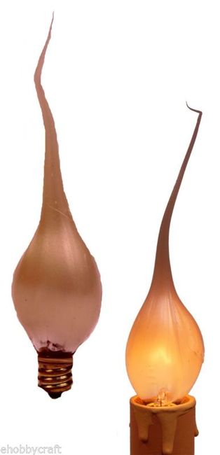 25 Pack - Country Style Silicone Dipped Candle Light Bulbs ~ 5 Watt Pearlized - for night light