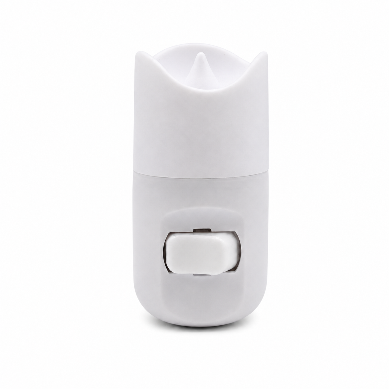 LED Candle Night Light, Orange Glow, White Body with On/Off Switch