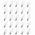 Clear Steady Burning C7 Clear Night Light Bulbs, 5W 120V, E12 Aluminum Screw Base