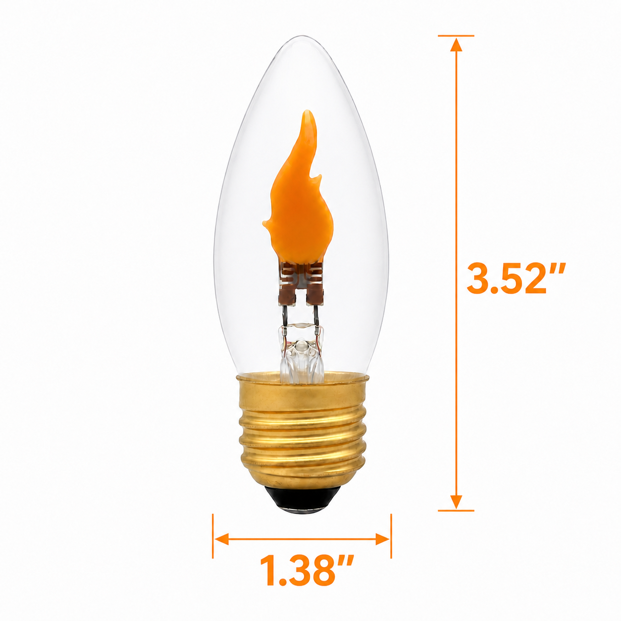 Creative Hobbies LED Flicker Bulbs, E26 Medium Base, 2 Pack