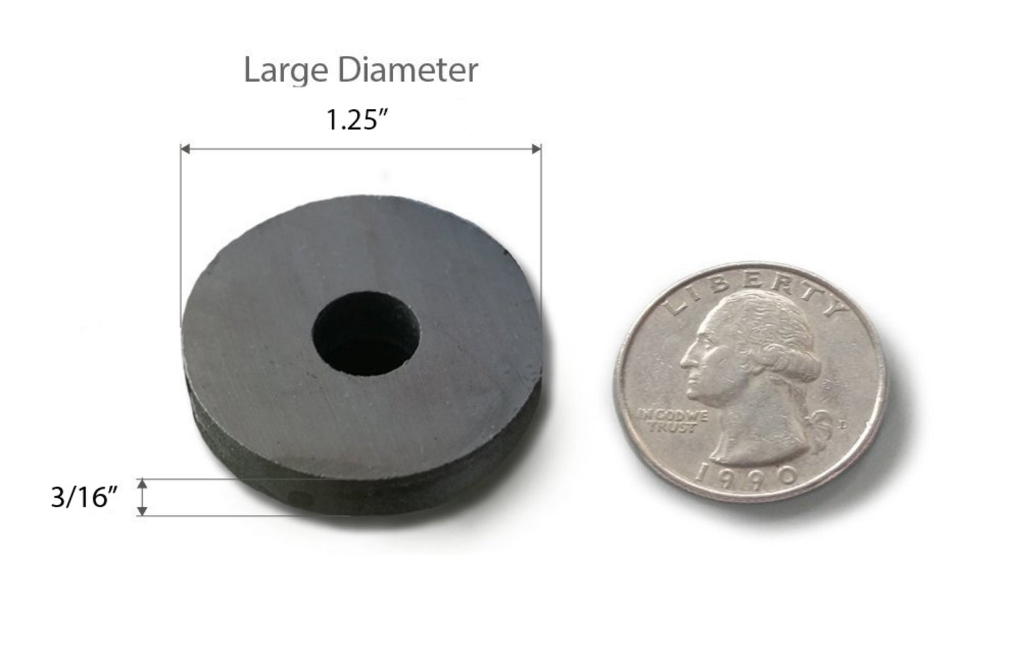 1.25" Round Ceramic Donut Magnets 29 Pcs - For office, classroom, fridge use!