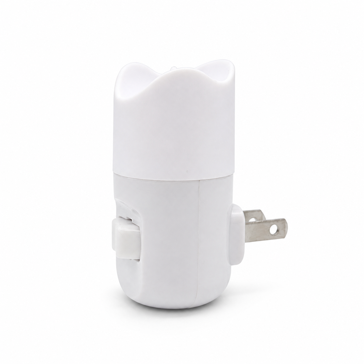 LED Candle Night Light, Orange Glow, White Body with On/Off Switch