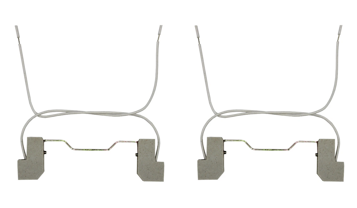 Creative Hobbies SAT 90-1077x2 two halogen socket assemblies with metal brackets and lead wires