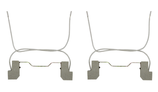 Creative Hobbies SAT 90-1077x2 two halogen socket assemblies with metal brackets and lead wires